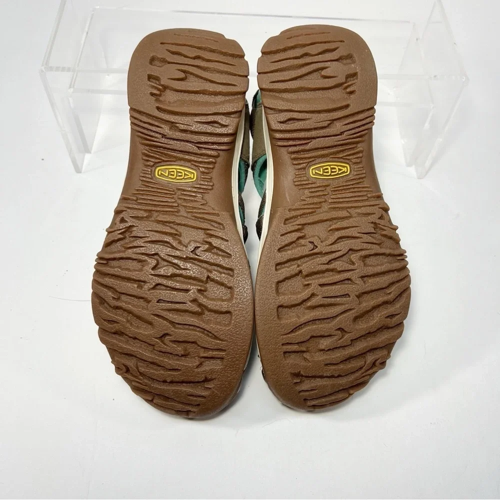 Keen Teal and Tan Gray Outdoor Anatomical Sandals Women’s size 7
